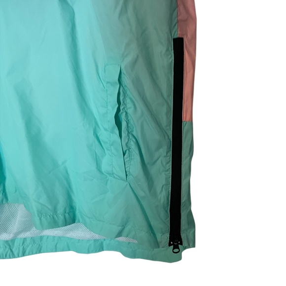 NEW Copper Rivet Denim Factory Half Zip Hooded Multicolored Windbreaker, Large - Picture 7 of 10